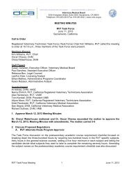 Minutes - California Veterinary Medical Board