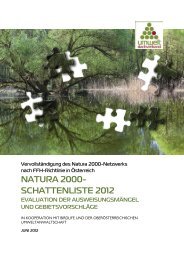 NATURA 2000- SCHATTENLISTE 2012 - Umweltdachverband