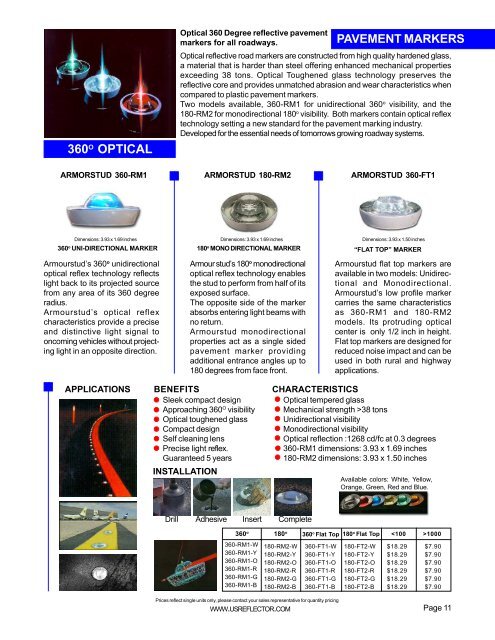 Pavement markers Page 9 - US Reflector