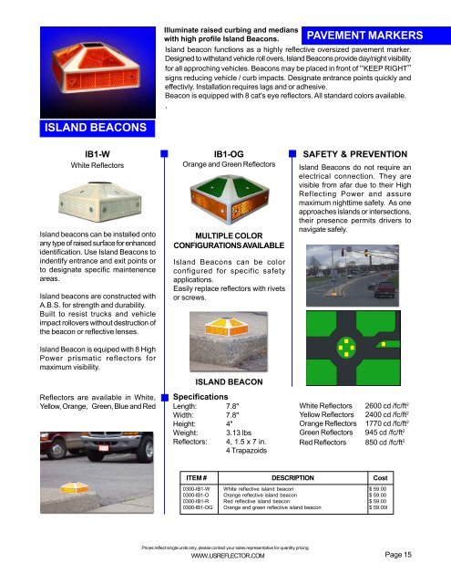 Pavement markers Page 9 - US Reflector