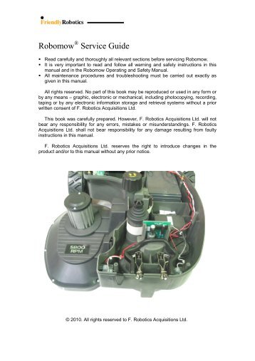 1. Robomow Layout & Spare Parts - Ama