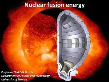 Nuclear fusion energy