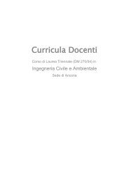 270 - Curriculum Docente - FacoltÃ  di Ingegneria - UniversitÃ  ...