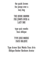 the quick brown fox jumps over a lazy dog THE QUICK ... - Typophile