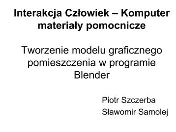 Modelowanie pomieszczenia w Blenderze