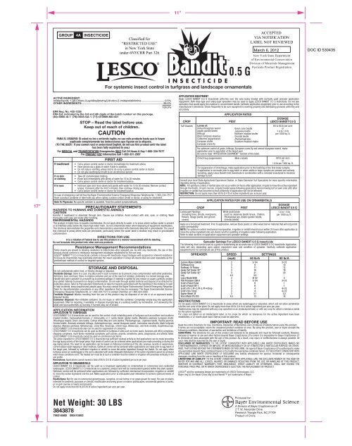 Lesco Fertilizer Chart