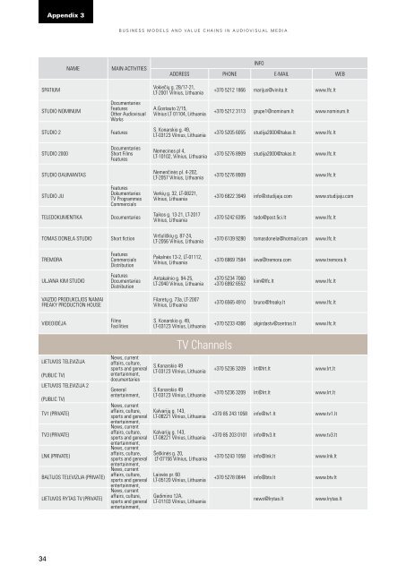 Business Models and Value Chains in Audiovisual ... - First Motion