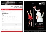 Performing Arts, Acting & Dance - Edinburgh's Telford College