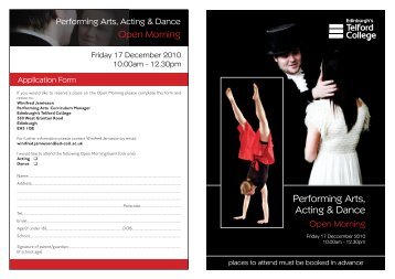 Performing Arts, Acting & Dance - Edinburgh's Telford College