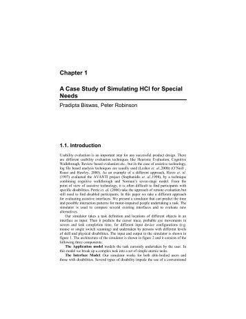 Chapter 1 A Case Study of Simulating HCI for Special Needs - EDC