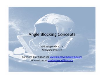 YDW: 2013 Angle Blocking Concepts - Gregory Double Wing