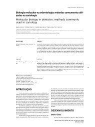 Biologia molecular na odontologia: mÃ©todos ... - Rev@Odonto