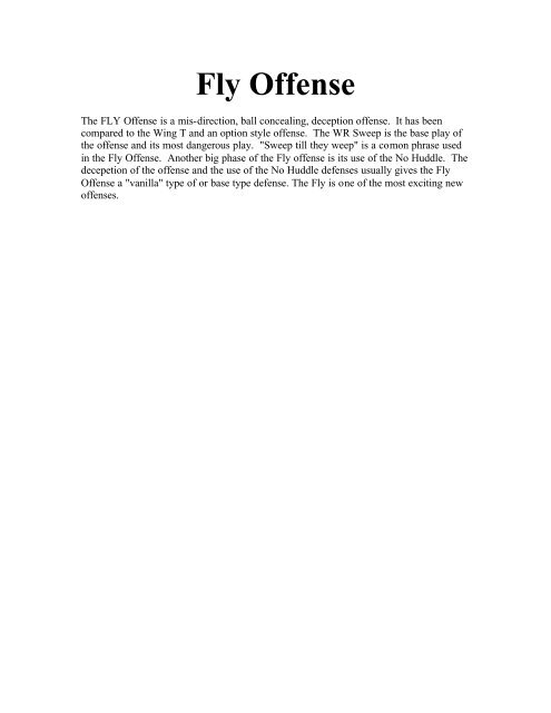 Fly Offense Playbook - Gregory Double Wing
