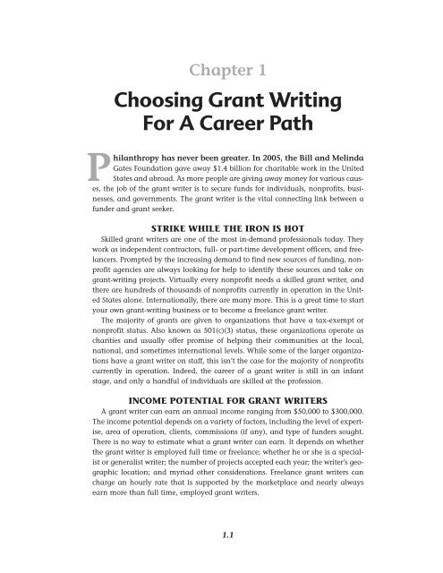 Choosing Grant Writing For A Career Path