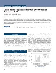 Latest Technologies and the OCC-SC300 Optical Submarine Cable