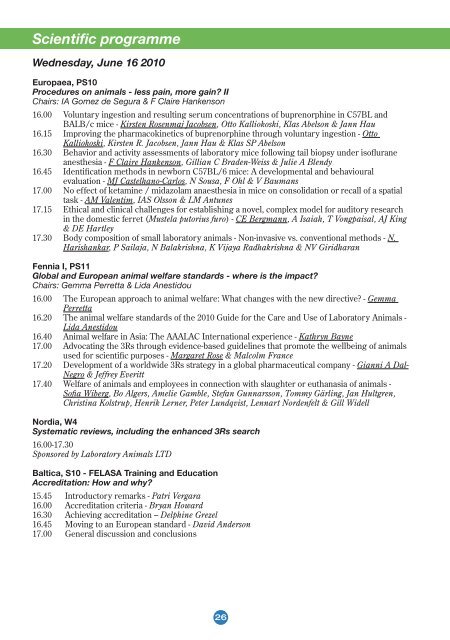 Scientific programme - Scand-LAS