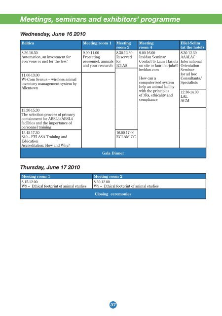 Scientific programme - Scand-LAS