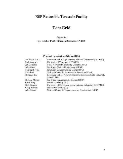 TGQR 2010Q4 Report.pdf - Teragridforum.org