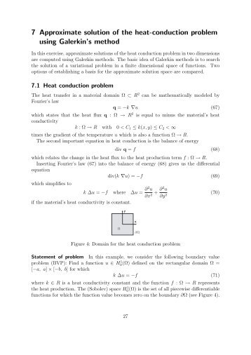 7 Approximate solution of the heat-conduction problem using ...