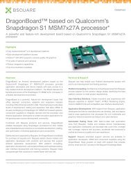 Snapdragon S1 MSM7x27A DragonBoard Datasheet - Bsquare