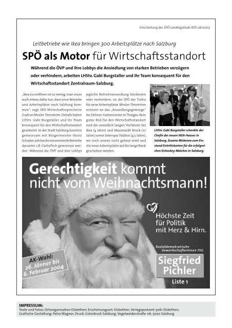 Ortspost Dez. 03 - SPÃ Elsbethen