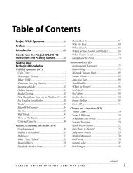 Table of Contents - Project Wild