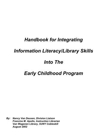 Early Childhood Handbook - SUNY Cobleskill