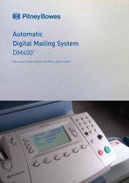 DM400 Postage Meter Brochure - Pitney Bowes