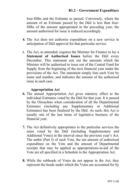 Section B â The Financial Framework - Government Accounting