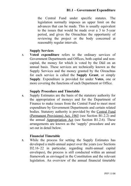 Section B â The Financial Framework - Government Accounting