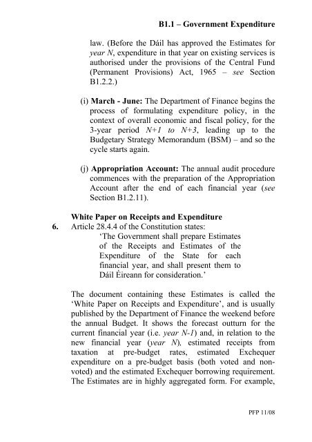 Section B â The Financial Framework - Government Accounting