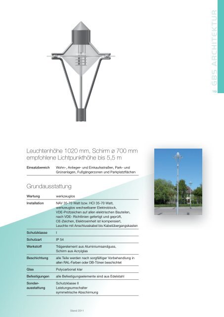 GBS Leuchten Katalog 2011