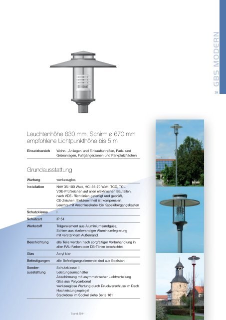 GBS Leuchten Katalog 2011