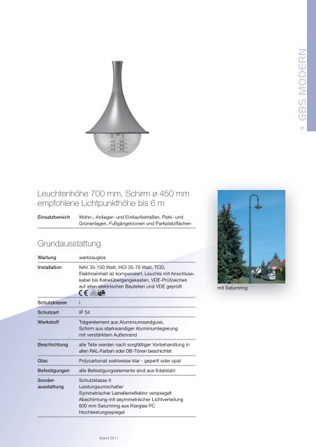 GBS Leuchten Katalog 2011