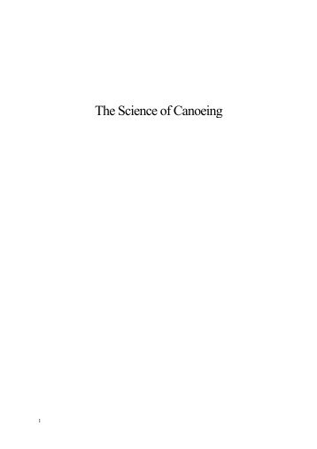 The Science of Canoeing By Richard Cox