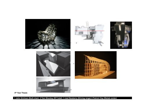 Portfolio of Student Work - School of Architecture + Design