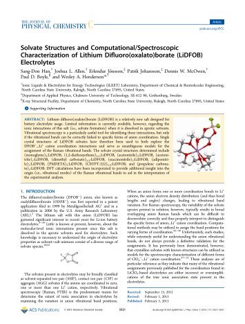 LiDFOB - Chemical & Biomolecular Engineering - North Carolina ...