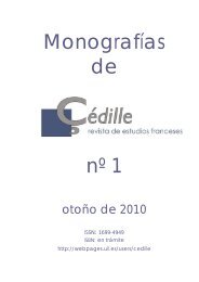 MonografÃ­as de nÂº 1 - ÃÃ©dille. Revista de estudios franceses