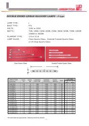 DOUBLE ENDED LINEAR HALOGEN LAMPS - J type - LUMIACTION