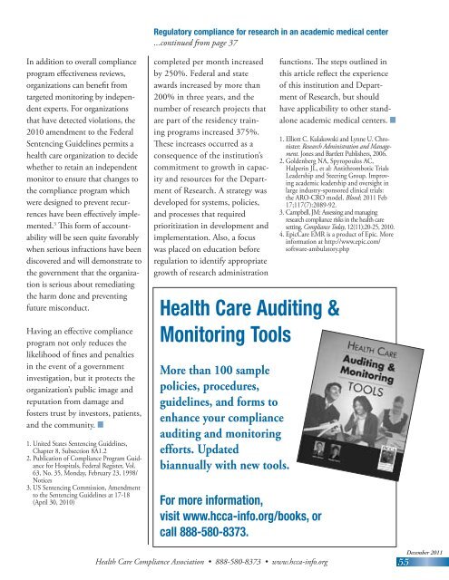 Quality of the estimate. December, p. 47 - Health Care Compliance ...