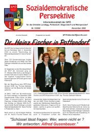 Dr. Heinz Fischer in Pottendorf - SPÃ