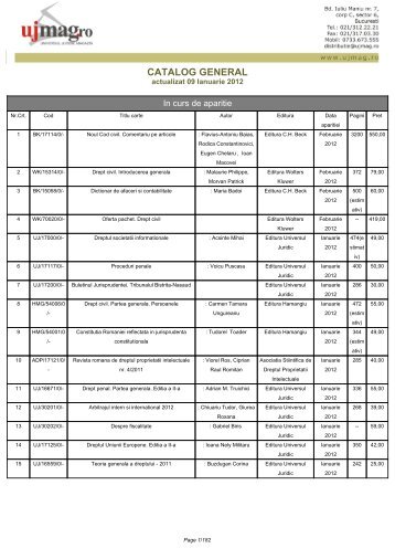 CATALOG GENERAL - UJmag