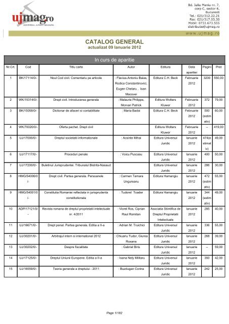 Catalog General Ujmag