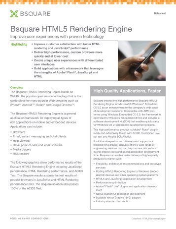 Bsquare HTML5 Rendering Engine