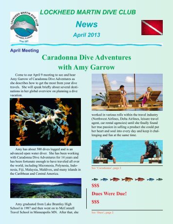 Caradonna Dive Adventures with Amy Garrow - Lockheed Martin ...