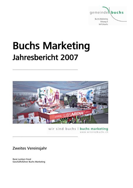 Weitere Informationen - Buchs Marketing