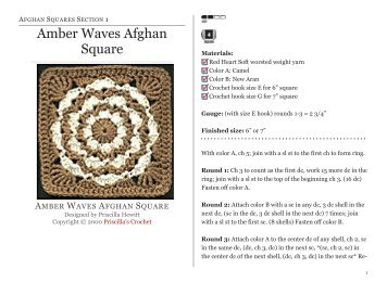 Amber Waves Afghan Square - Priscilla's Crochet