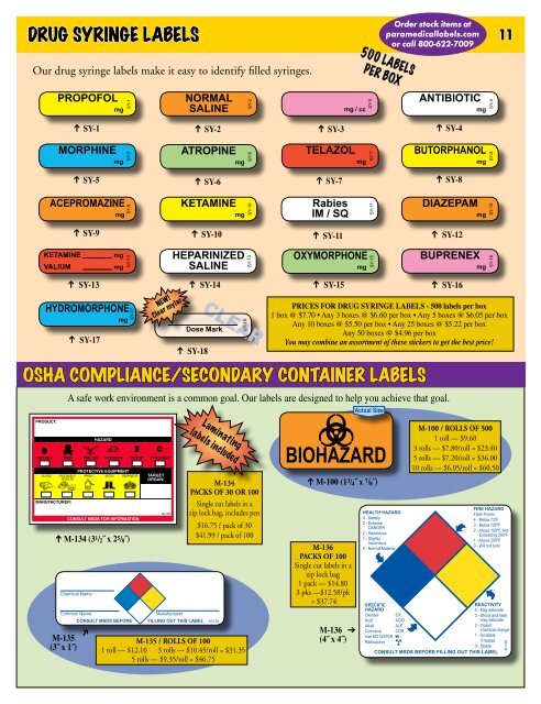 ParaMedical Labels