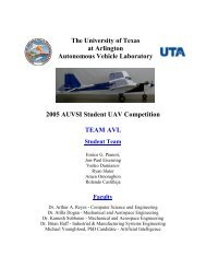 The University of Texas at Arlington Autonomous Vehicle Laboratory ...