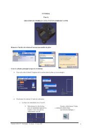 TUTORIAL Pour la CREATION DU MODELE CATIA V5 D'UN ...